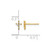 14K Yellow Gold Madi K Polished Cubic Zirconia Cross Children'S Stud Earrings, 6.3 mm - View 3