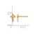14K Yellow Gold Madi K Polished and Twisted Cubic Zirconia Cross Children'S Stud Earrings, 7.95 mm - View 3