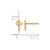 14K Yellow Gold Madi K Polished White Enameled Cubic Zirconia Cross Children'S Stud Earrings, 7.05 mm - View 3