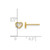 14K Yellow Gold Polished Mother of Pearl 5 mm Heart Stud Earrings, 4.4 mm Long - View 3