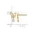 14K Yellow Gold Madi K Polished Open Butterfly with Cubic Zirconia Dangle Children'S Post Drop Earrings, 9.35 mm - View 3
