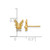 14K Yellow Gold Madi K Polished Cubic Zirconia Reindeer Children'S Stud Earrings, 8.3 mm - View 3