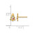 14K Yellow Gold Madi K Polished Lab-Created Ruby and Cubic Zirconia Christmas Tree Stud Earrings, 8.4 mm - View 3