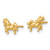 14K Yellow Gold Madi K Polished Unicorn Children'S Stud Earrings, 6.6 mm - View 2