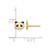 14K Yellow Gold Madi K Polished Black and White Enameled Panda Children'S Stud Earrings, 6.05 mm - View 3