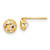 14K Yellow Gold Madi K Cubic Zirconia Diamond-Cut Children'S Half Round Ball Stud Earrings, 6 mm
