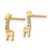 14K Yellow Gold Madi K Cubic Zirconia Giraffe Stud Earrings, 9 mm - View 2