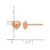 14K Rose Gold Hollow Diamond-Cut Puffed Heart Stud Earrings, 7 mm - View 3