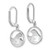 Sterling Silver Rhodium-Plated Polished Crystal Whitecap Wave Dangle Leverback Drop Earrings, 30 mm - View 4