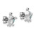 Sterling Silver Rhodium-Plated Polished Blue Crystal Turtle Stud Earrings, 13.6 mm - View 4