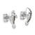 Sterling Silver Rhodium-Plated Polished Grey Crystal Manatee Stud Earrings, 7.8 mm - View 4