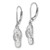 Sterling Silver Rhodium-Plated Polished White Crystal Flip Flop Dangle Leverback Drop Earrings, 33.3 mm - View 2