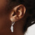 Sterling Silver Rhodium-Plated Polished White Crystal Flip Flop Dangle Leverback Drop Earrings, 33.3 mm - View 3