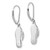 Sterling Silver Rhodium-Plated Polished White Crystal Flip Flop Dangle Leverback Drop Earrings, 33.3 mm - View 4