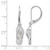 Sterling Silver Rhodium-Plated Polished White Crystal Flip Flop Dangle Leverback Drop Earrings, 33.3 mm - View 5