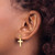 14K Yellow Gold Polished Cross Dangle Earrings - View 3