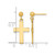 14K Yellow Gold Polished Cross Dangle Earrings - View 4