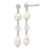Kelly Waters Rhodium-Plated White Simulated Pearl and Crystal Drop Earrings, 37.65 mm