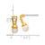 Gold-Tone Kelly Waters White Simulated Pearl & Cubic Zirconia Drop Earrings, 13.6 mm - View 2