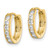 Kelly Waters Gold-Tone Channel Set Clear Cubic Zirconia Huggie Hoop Earrings, 13 mm - View 2