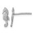 Sterling Silver Rhodium-Plated Polished Seahorse Stud Earrings, 12 mm