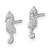 Sterling Silver Rhodium-Plated Polished Seahorse Stud Earrings, 12 mm - View 2