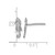 Sterling Silver Rhodium-Plated Polished Seahorse Stud Earrings, 12 mm - View 5