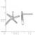 Sterling Silver Rhodium-Plated Polished Starfish Stud Earrings, 12.4 mm - View 5