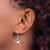 Sterling Silver Rhodium-Plated Polished Starfish Dangle French Wire Earrings, 30 mm - View 3