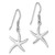 Sterling Silver Rhodium-Plated Polished Starfish Dangle French Wire Earrings, 30 mm - View 4