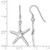 Sterling Silver Rhodium-Plated Polished Starfish Dangle French Wire Earrings, 34 mm - View 5