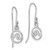 Sterling Silver Rhodium-Plated Polished Wave Dangle French Wire Earrings, 20.5 mm - View 4