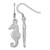 Sterling Silver Rhodium-Plated Polished Seahorse Dangle French Wire Earrings, 34.5 mm
