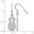 Sterling Silver Rhodium-Plated Polished Cut-Out Pineapple Dangle French Wire Earrings, 34 mm - View 5