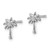Sterling Silver Rhodium-Plated Polished Palm Tree Stud Earrings, 9.5 mm - View 2