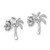 Sterling Silver Rhodium-Plated Polished Palm Tree Stud Earrings, 13.6 mm - View 4