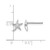 Sterling Silver Rhodium-Plated Polished Starfish Stud Earrings, 7.5 mm - View 5