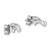Sterling Silver Rhodium-Plated Polished Manatee Stud Earrings, 5.75 mm - View 4