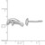 Sterling Silver Rhodium-Plated Polished Manatee Stud Earrings, 5.75 mm - View 5
