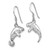 Sterling Silver Rhodium-Plated Polished Manatee Dangle French Wire Earrings, 29 mm - View 2