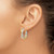 14K Yellow Gold Hollow with Rhodium Braided Hoop Earrings, 28 mm - View 3