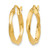 14K Yellow Gold Hollow Polished Twisted Hoop Earrings, 20 mm, 2.5 mm Wide - View 2