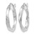 Rhodium-Plated 14K White Gold Hollow Polished Twisted Hoop Earrings, 20 mm, 2.5 mm Wide - View 2