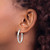 Rhodium-Plated 14K White Gold Hollow Polished Oval Hoop Earrings, 24 mm - View 3