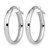 Rhodium-Plated 14K White Gold Hollow Polished Oval Hoop Earrings, 22 mm - View 2