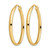 14K Yellow Gold Hollow Polished Oval Hoop Earrings, 34 mm - View 2