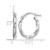 Rhodium-Plated 14K White Gold Hollow Polished and Textured Hoop Earrings, 20 mm - View 4