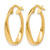 14K Yellow Gold Polished Hoop Earrings, 25 mm - View 2