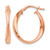 14K Yellow Gold with Rose Gold-Tone Polished Hoop Earrings, 25 mm