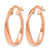 14K Yellow Gold with Rose Gold-Tone Polished Hoop Earrings, 25 mm - View 2